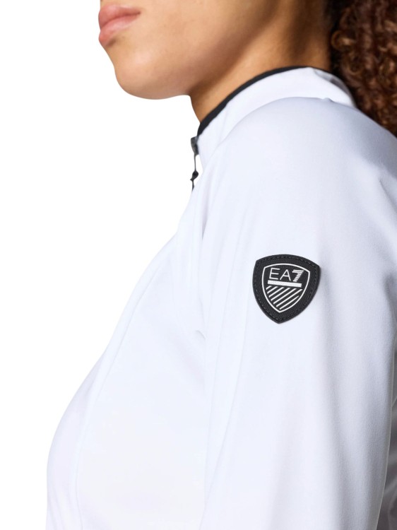 Bluza narciarska damska EA7 Emporio Armani Cortina Powerstretch Full Zip White