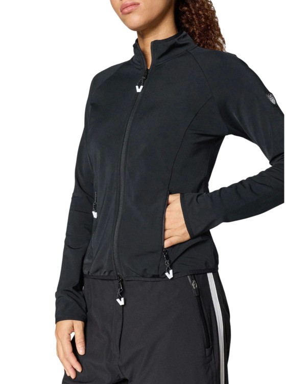 Bluza narciarska damska EA7 Emporio Armani Cortina Powerstretch Full Zip Black