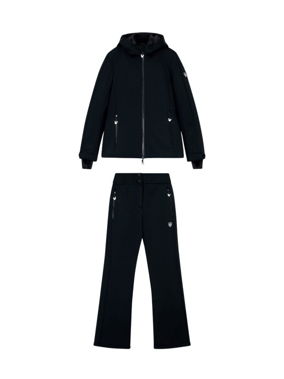 Kombinezon narciarski damski EA7 Emporio Armani Kitzbühel Softshell Tris (Jacket + Vest + Pants) Black