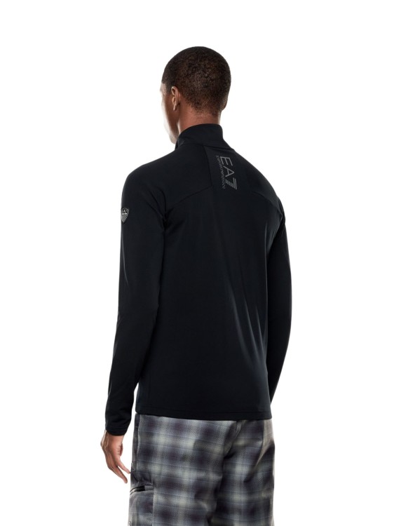 Bluza narciarska męska EA7 Emporio Armani Kitzbühel Powerstretch Colorblock Full Zip Black