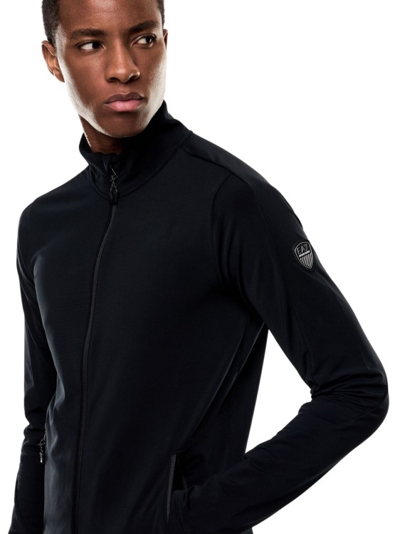 Bluza narciarska męska EA7 Emporio Armani Kitzbühel Powerstretch Colorblock Full Zip Black