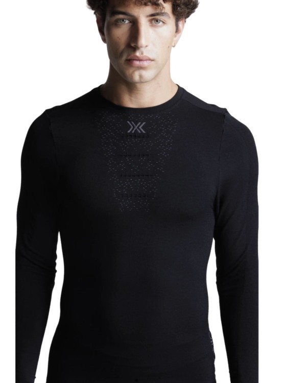Koszulka termoaktywna męska X-Bionic Mightywool z długim rękawem Black