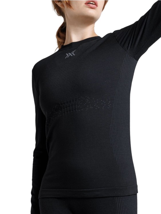 Koszulka termoaktywna damska X-Bionic Mightywool z długim rękawem Black