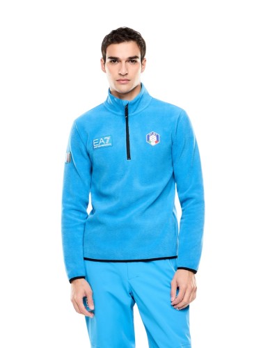 Bluza męska polarowa EA7 Emporio Armani FISI Blue