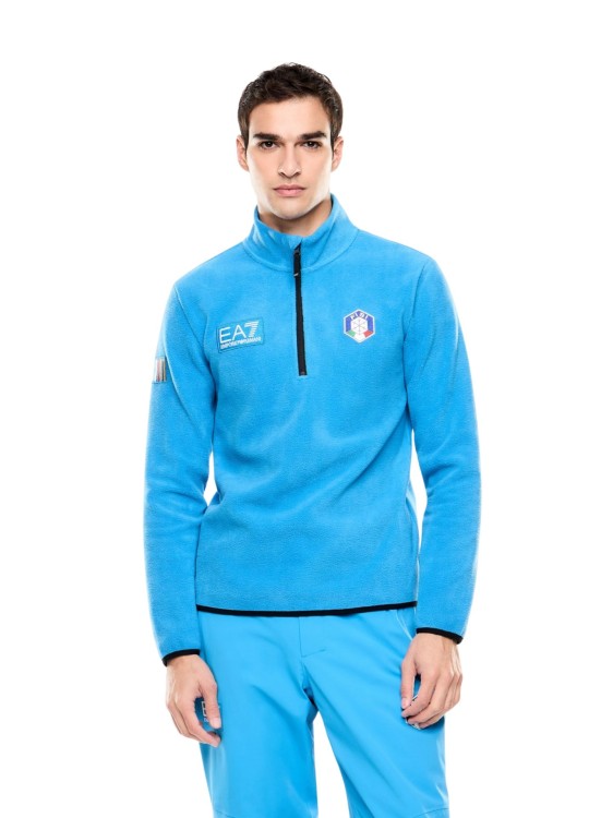 Bluza męska polarowa EA7 Emporio Armani FISI Blue