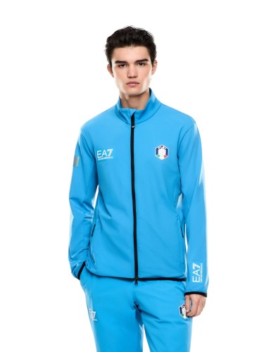 Bluza męska techniczna EA7 Emporio Armani FISI Powerstretch Blue