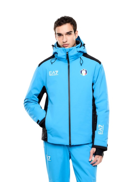Kurtka narciarska męska EA7 Emporio Armani FISI Protectum7 Blue