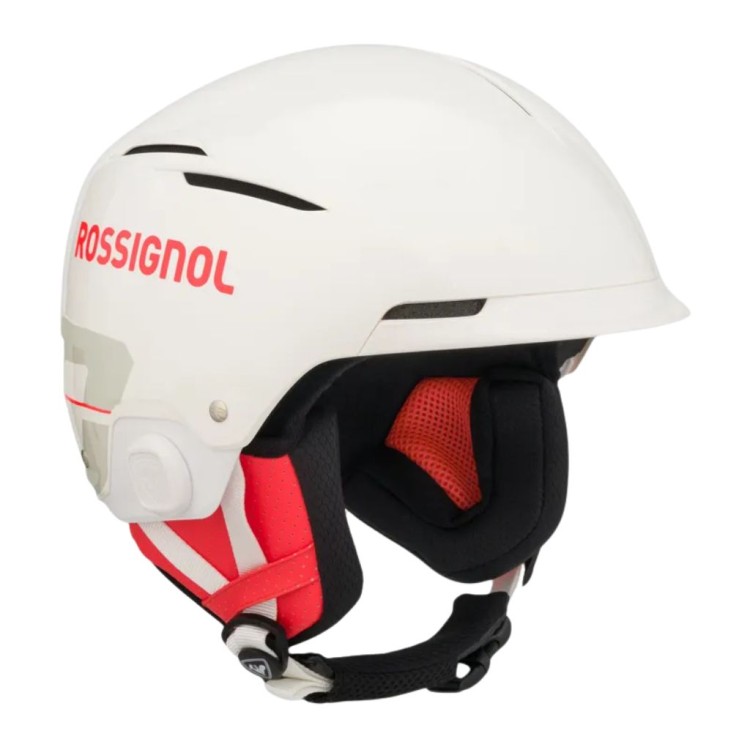 Kask narciarski Rossignol Hero Slalom Impacts + Chinguard white