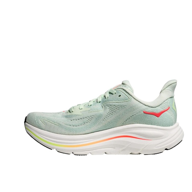 Buty biegowe damskie HOKA Clifton 10 Sea Glass/Neon Flame