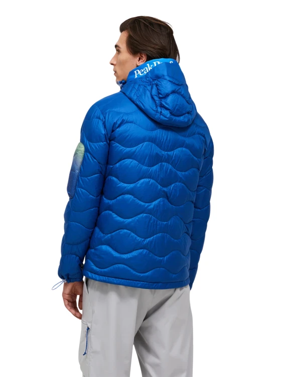 Kurtka Peak Performance puchowa męska Helium AOP Utility Down Hood blue