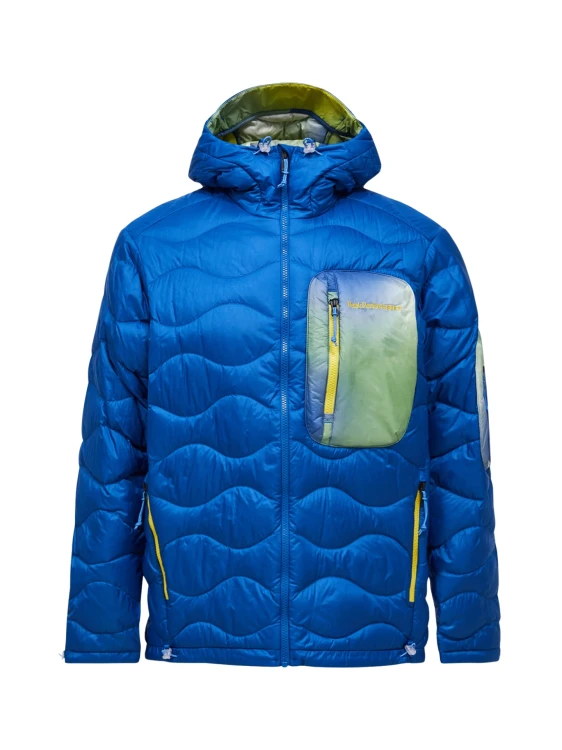 Kurtka Peak Performance puchowa męska Helium AOP Utility Down Hood blue