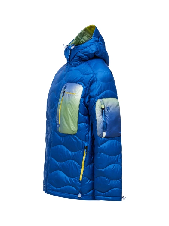 Kurtka Peak Performance puchowa męska Helium AOP Utility Down Hood blue