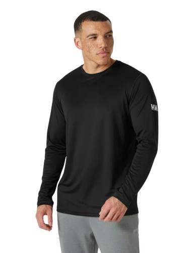 Koszulka męska Helly Hansen Tech Crew Long Sleeve 2.0 ebony