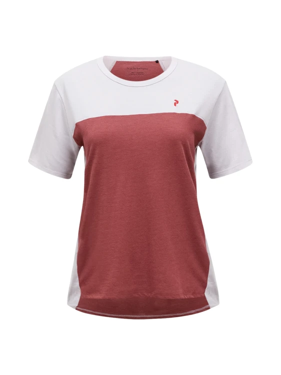 Koszulka damska Peak Performance Trail Wool Blend SS misty lavender / wild rouge