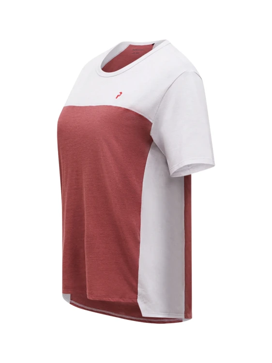 Koszulka damska Peak Performance Trail Wool Blend SS misty lavender / wild rouge