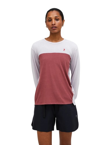 Koszulka damska Peak Performance Trail Wool Blend LS misty lavender / wild rouge