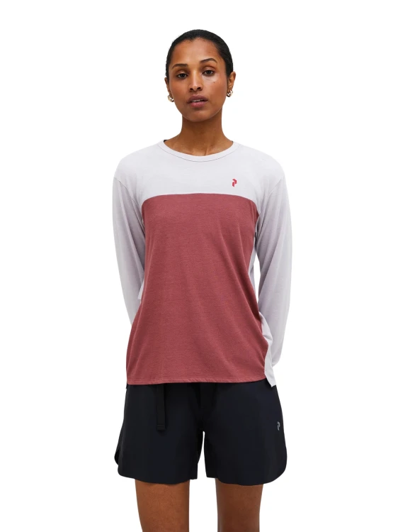 Koszulka damska Peak Performance Trail Wool Blend LS misty lavender / wild rouge