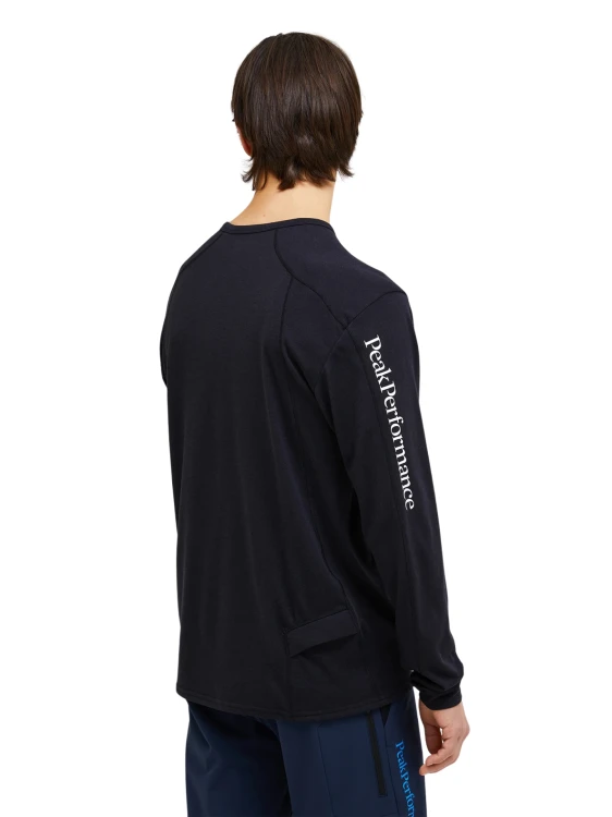 Koszulka męska Peak Performance Trail Wool Blend LS black