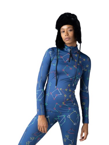 Bluza Rossignol JCC damska Booster 1/2 Zip niebieska
