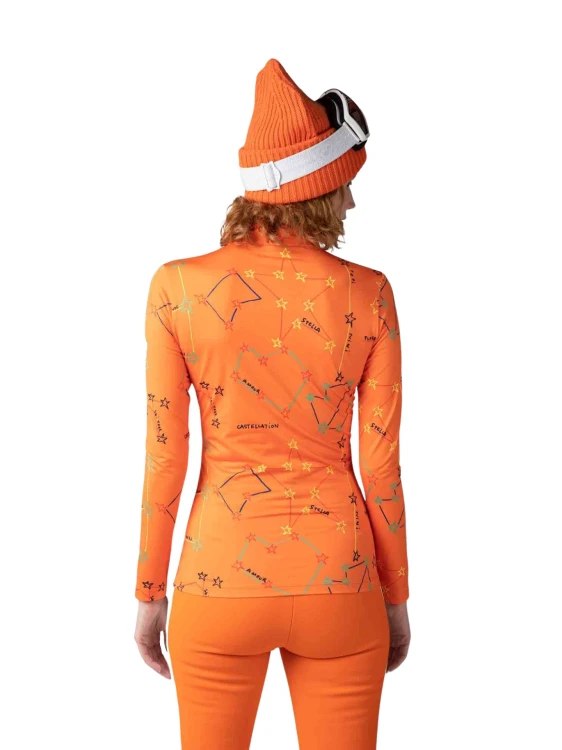 Bluza Rossignol JCC damska Booster 1/2 Zip pomarańczowa