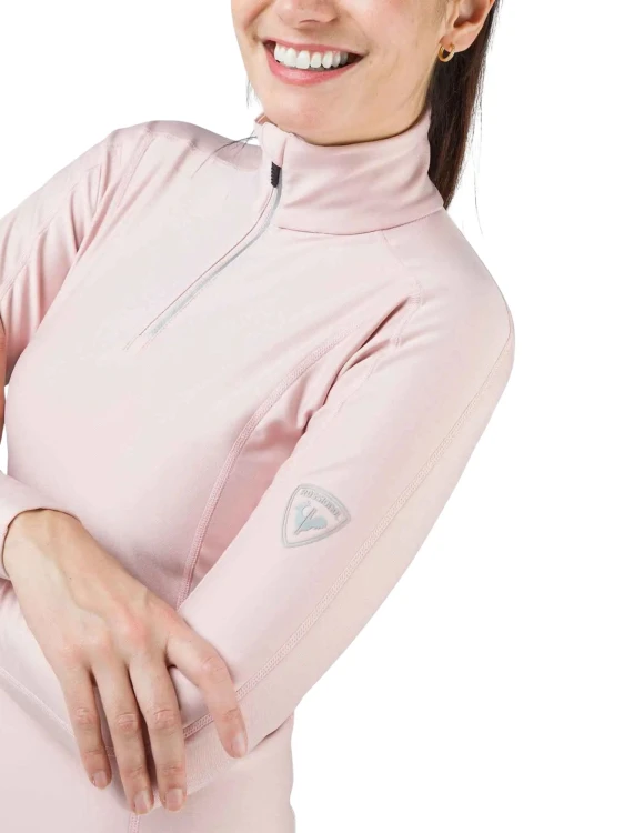 Bluza Rossignol W Classique 1/2 Zip pink