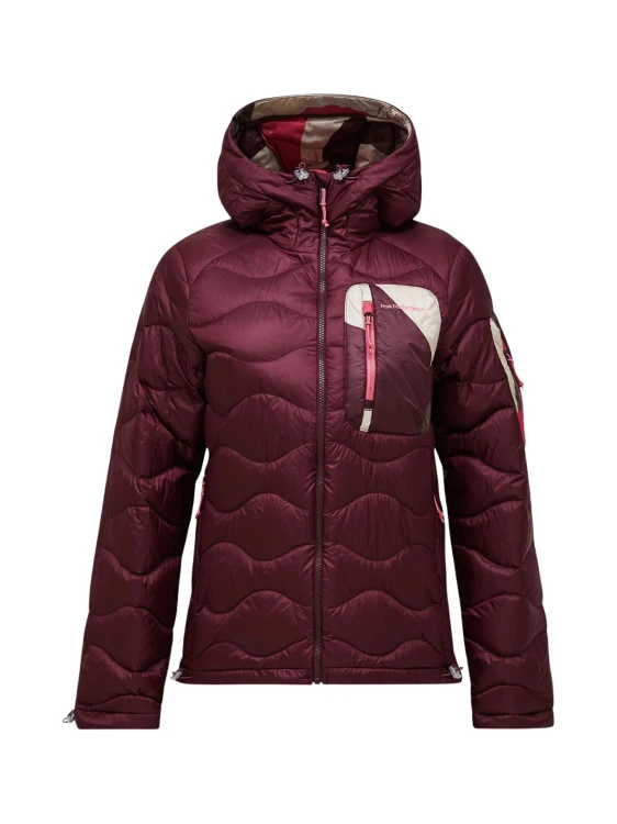Kurtka puchowa damska Peak Performance Helium AOP Utility Down Hood porto/331 snowbank