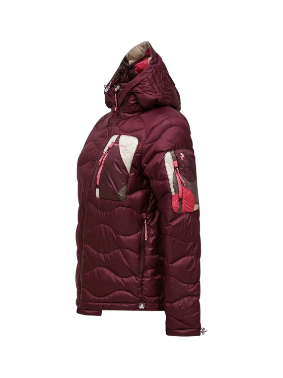 Kurtka puchowa damska Peak Performance Helium AOP Utility Down Hood porto/331 snowbank