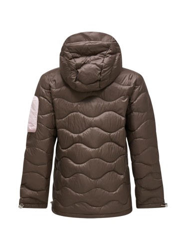 Kurtka puchowa damska Peak Performance Helium Utility Down Hood Jacket terrain tan/mountain blush