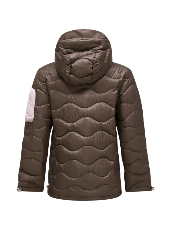 Kurtka puchowa damska Peak Performance Helium Utility Down Hood Jacket terrain tan/mountain blush
