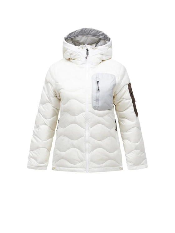 Kurtka puchowa damska Peak Performance Helium Utility Down Hood Jacket offwhite/antarctica