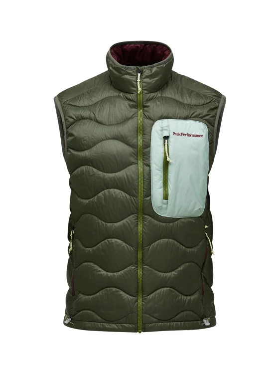 Kamizelka Peak Performance puchowa męska Helium Utility Down Vest Pine needle/frosted fern
