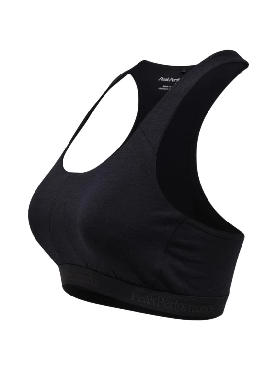 Top termiczny damski Peak Performance MagicTop Wool-blend Baselayer black