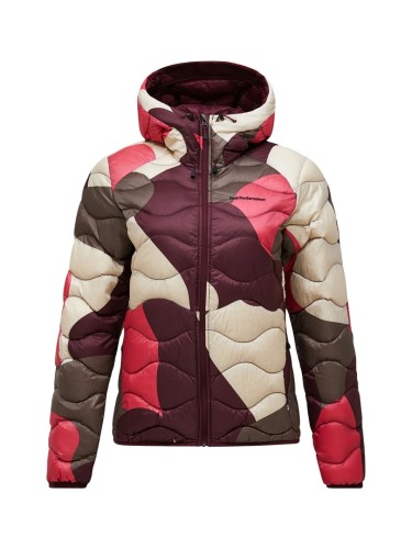 Kurtka puchowa damska Peak Performance Helium AOP Down Hood snowbank
