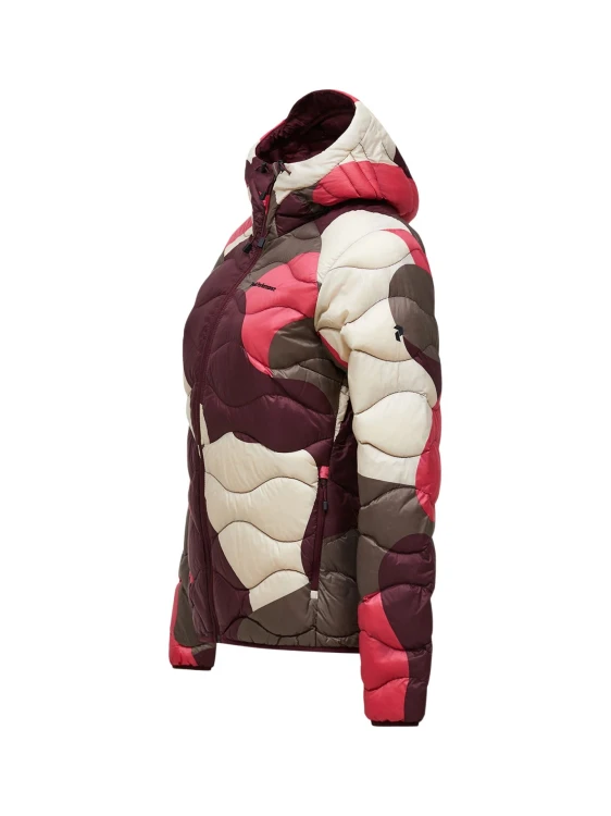 Kurtka puchowa damska Peak Performance Helium AOP Down Hood snowbank