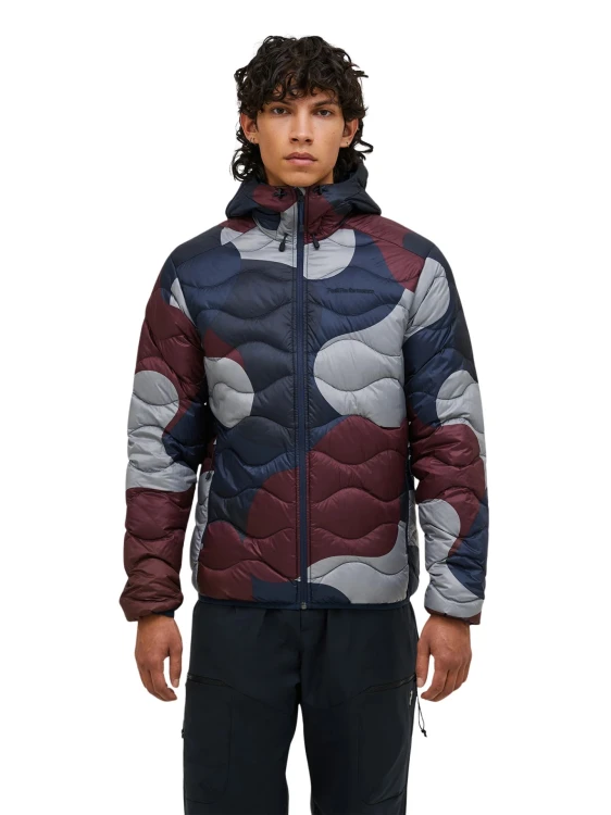 Kurtka puchowa męska Peak Performance Helium AOP Down Hood snowbank