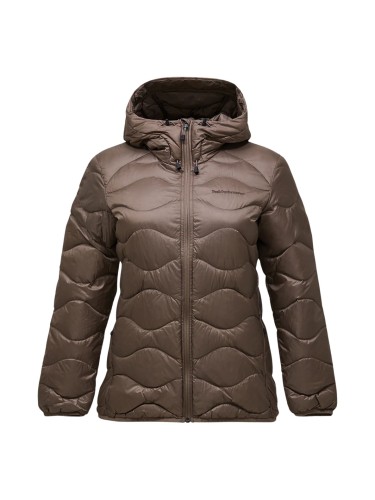 Kurtka puchowa damska Peak Performance Helium Down Hood terrain tan
