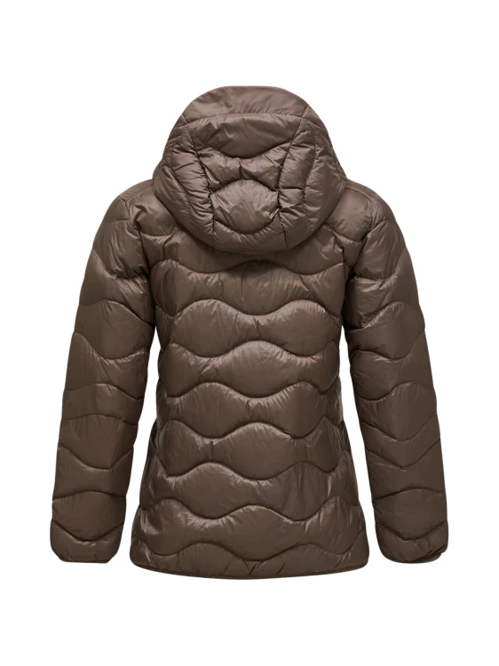 Kurtka puchowa damska Peak Performance Helium Down Hood terrain tan
