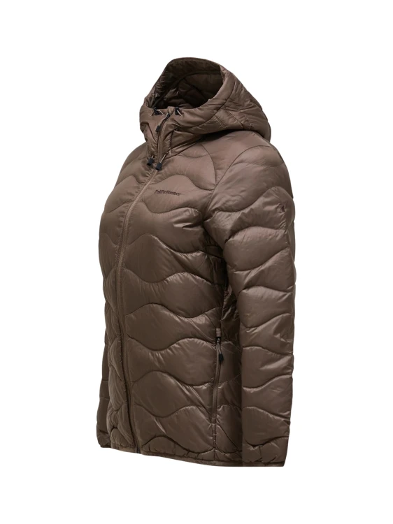 Kurtka puchowa damska Peak Performance Helium Down Hood terrain tan