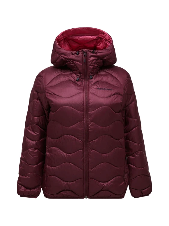Kurtka puchowa damska Peak Performance Helium Down Hood porto/mountain blush