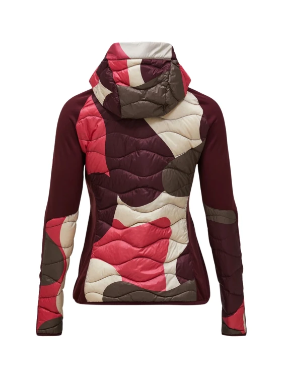 Kurtka damska Peak Performance Helium AOP Down Hybrid Hood snowbank/porto