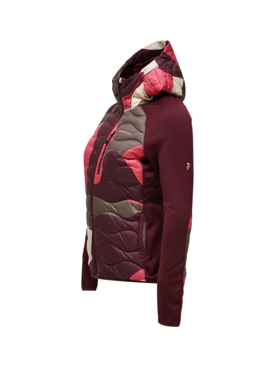 Kurtka damska Peak Performance Helium AOP Down Hybrid Hood snowbank/porto