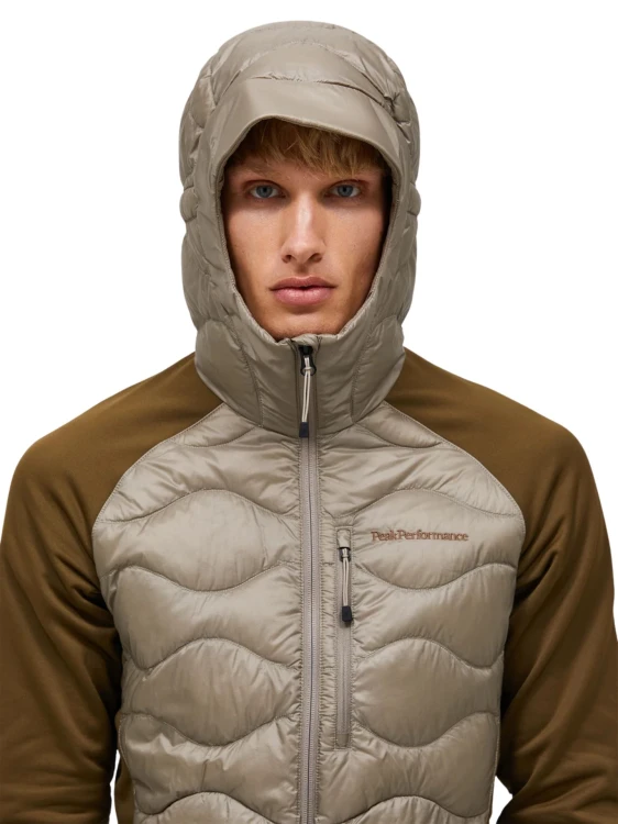 Kurtka puchowa męska Peak Performance Helium Hybrid Down Hood avid beige