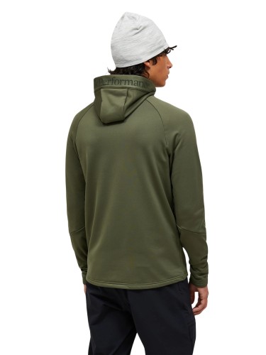 Bluza męska Peak Performance Rider Essentials Midlayer Zip Hood pine needle