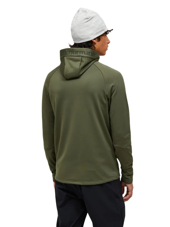 Bluza męska Peak Performance Rider Essentials Midlayer Zip Hood pine needle