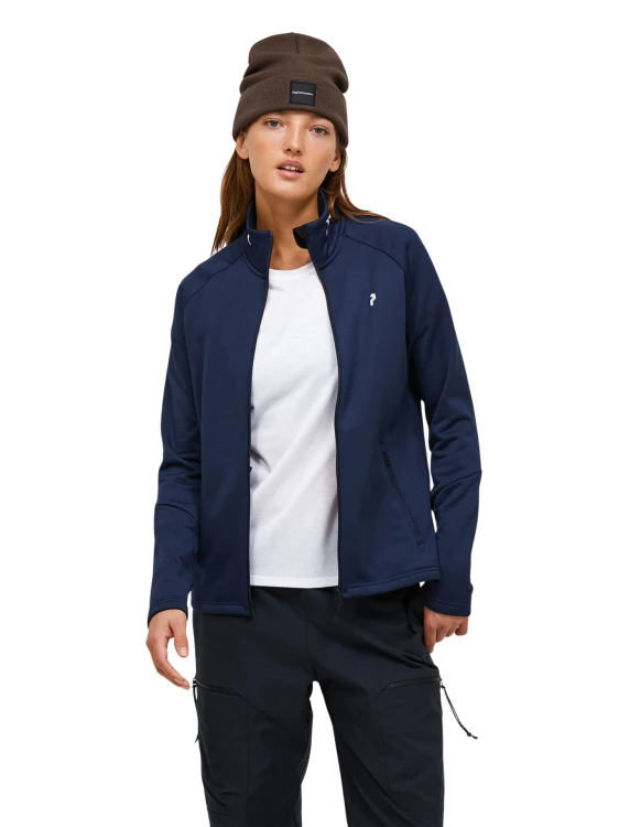Bluza damska Peak Performance Rider Essentials Midlayer Zip blue shadow