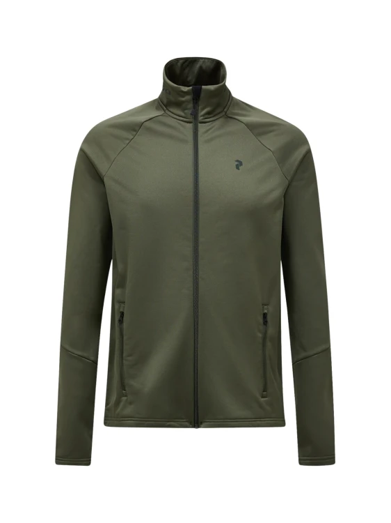 Bluza męska Peak Performance Original Small Logo Zip Hood pine needle