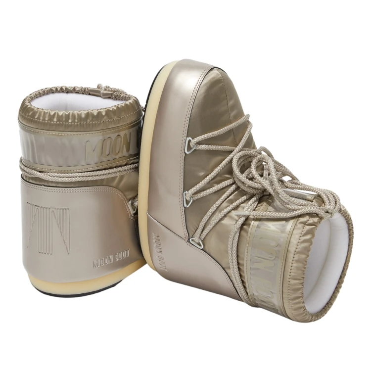 Buty damskie Moon Boot Icon Low Glance Satin platinum