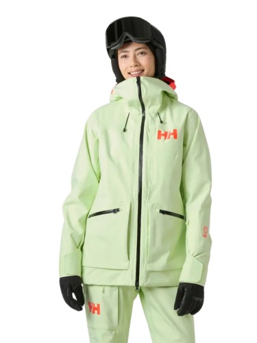 Kurtka narciarska damska Helly Hansen Powderqueen 3.0 washed lime