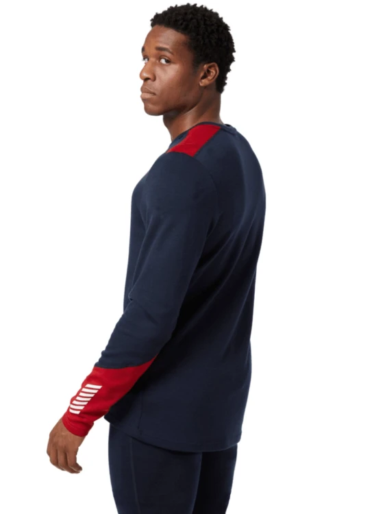 Koszulka termoaktywna męska Helly Hansen Lifa Merino Midweight Crew navy