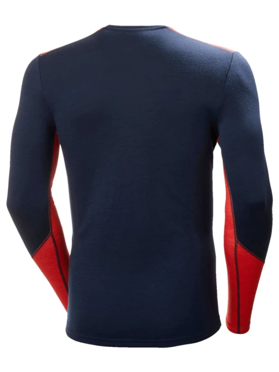 Koszulka termoaktywna męska Helly Hansen Lifa Merino Midweight Crew navy